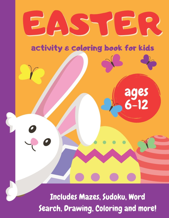 Knjiga Easter Activity and Coloring Book for kids - ages 6-12 Meggie Auntie Meggie