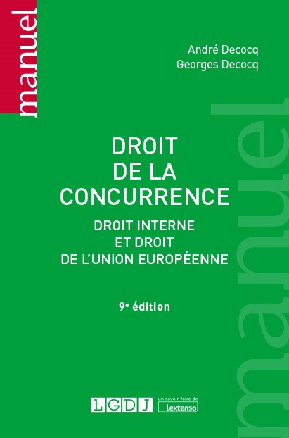 Kniha Droit de la concurrence DECOCQ G.