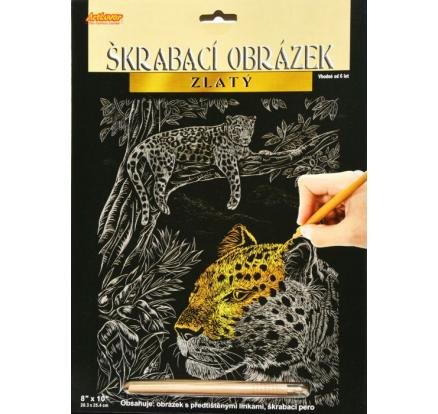 Könyv ArtLover Sada Škrabací obrázek - zlatý 20,3 x 25,4 cm/mix 3 motivů 