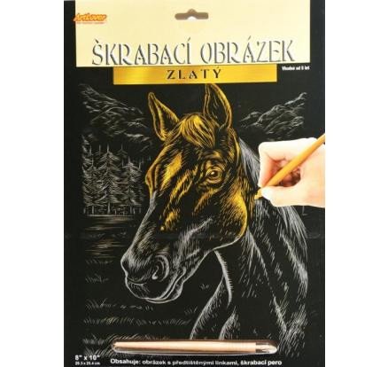 Книга ArtLover Sada Škrabací obrázek - zlatý 20,3 x 25,4 cm/mix 6 motivů 