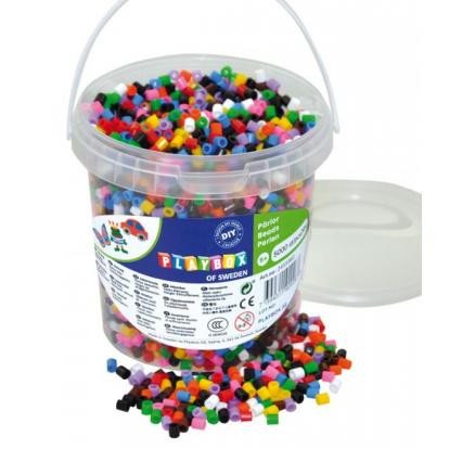 Carte Playbox Korálky zažehlovací, kbelík - základní barvy 5000 ks 