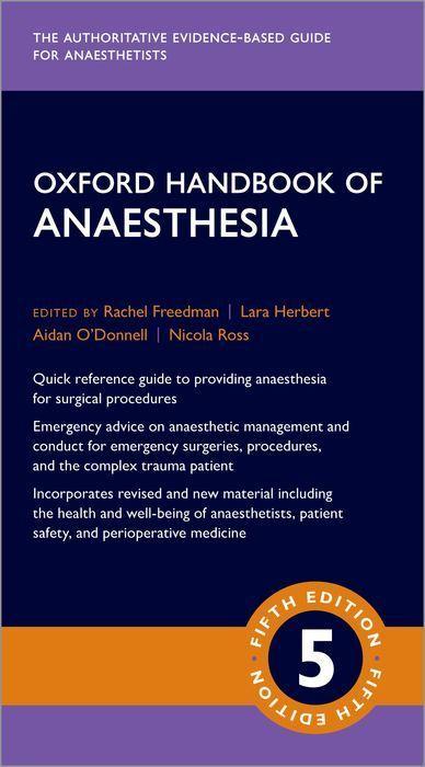 Book Oxford Handbook of Anaesthesia Rachel Freedman