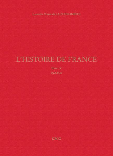 Carte L'Histoire de France La Popelinière