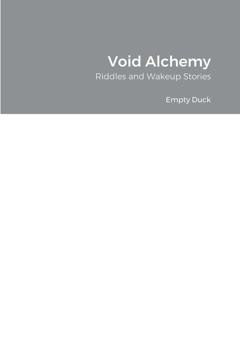 Knjiga Void Alchemy Empty Duck