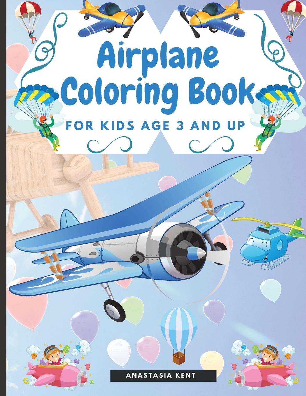 Книга Airplane Coloring Book for Kids Age 3 and UP 
