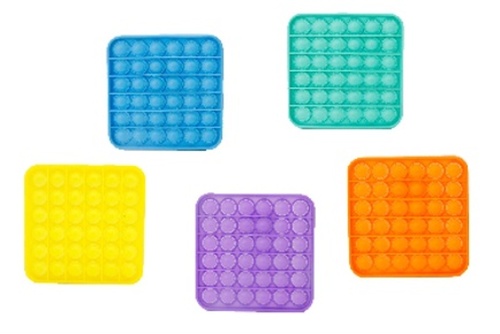 Game/Toy Bubble pops Antistresová společenská hra 5 barev Čtverec 