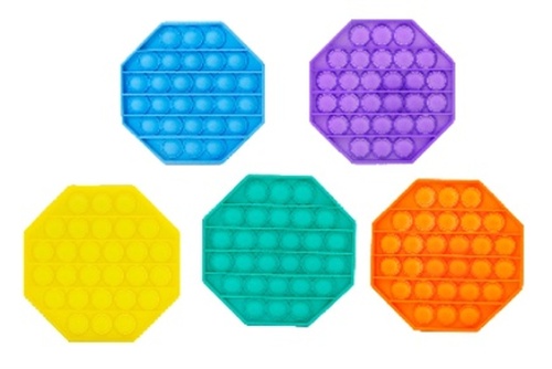 Játék Bubble pops Antistresová společenská hra 5 barev Oktagon 