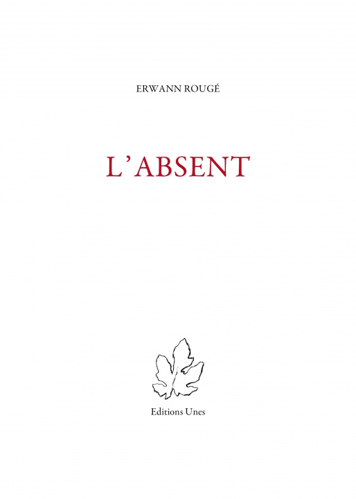 Knjiga L'Absent Erwann Rougé