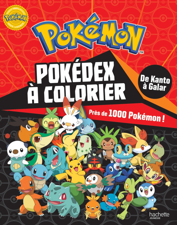 Book Pokémon - Pokédex de Kanto à Galar à colorier 