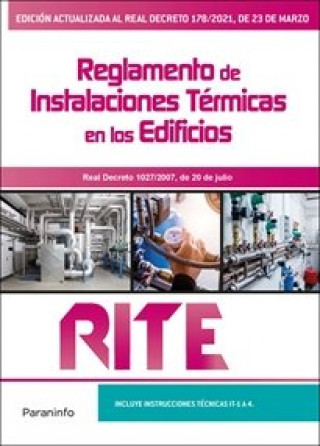 Knjiga REGLAMENTO INSTALACIONES TERMICAS EDIFICIOS RITE 8ªEDICION 