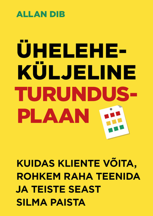 Libro Üheleheküljeline turundusplaan 