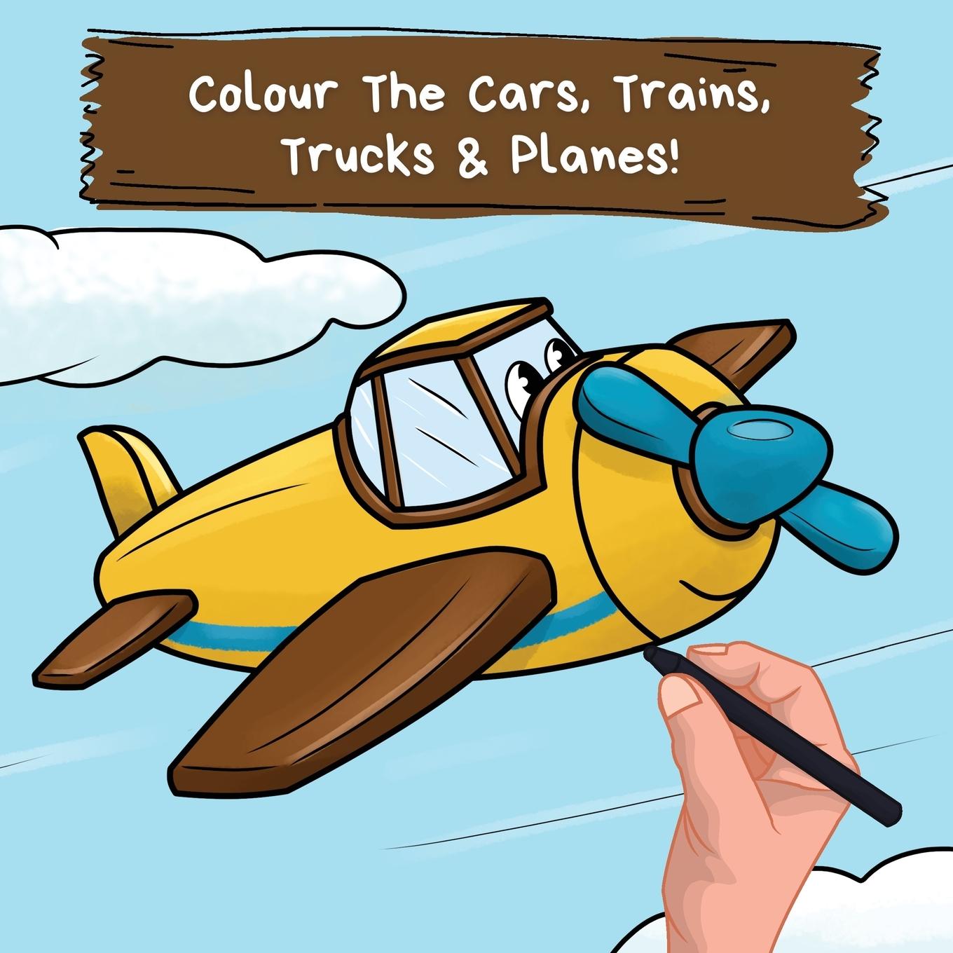 Книга Colour the Cars, Trains, Trucks & Planes Ncbusa Publications