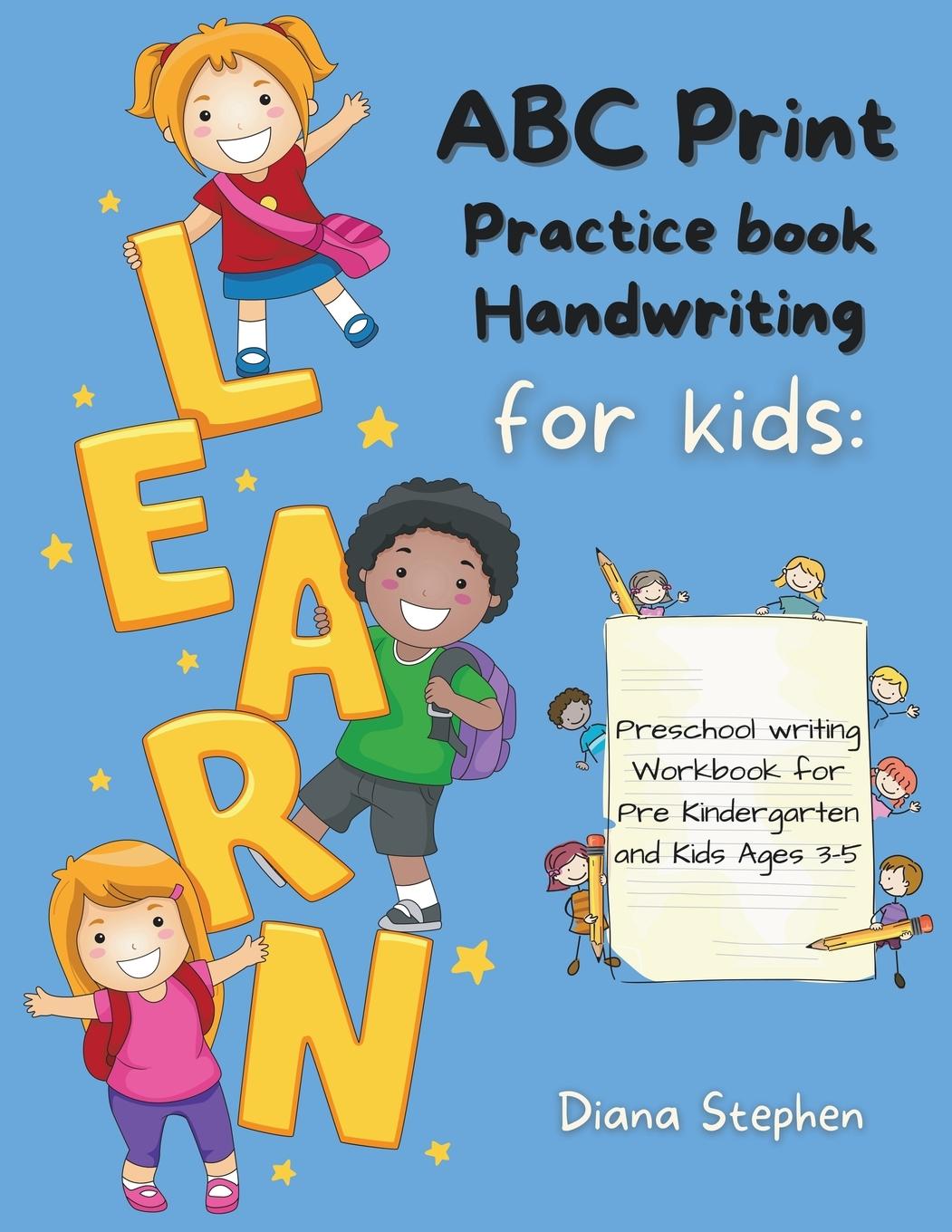 Carte ABC Print Handwriting Practice Book for kids 