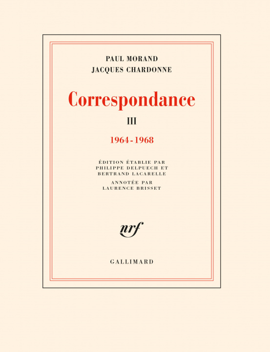 Könyv Correspondance CHARDONNE/MORAND