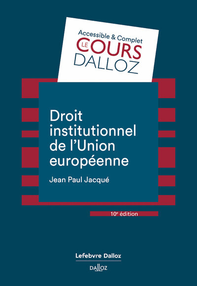 Könyv Droit institutionnel de l'Union européenne. 10e éd. 