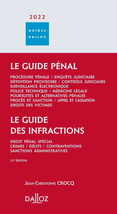 Könyv Guide pénal - Guide des infractions 2022 23ed 