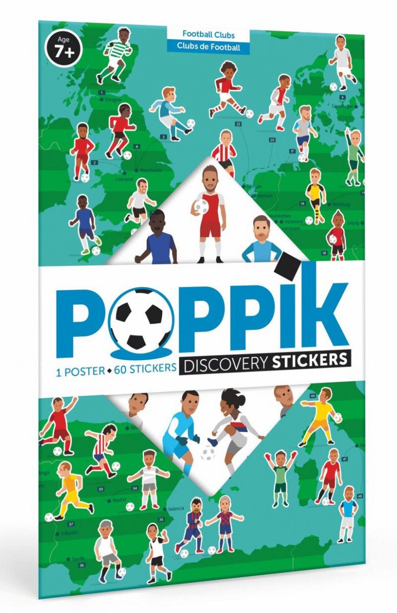 Articole de papetărie Poppik Samolepkový plakát vzdělávací - Fotbal 