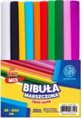 Kniha Bibuła marszczona Astra 25x200 cm mix 10 kolorów 