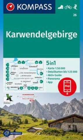 Materiale tipărite KOMPASS Wanderkarte 26 Karwendelgebirge 1:50.000 