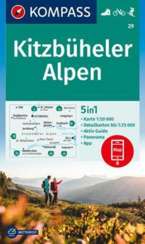Tiskanica KOMPASS Wanderkarte 29 Kitzbüheler Alpen 1:50.000 