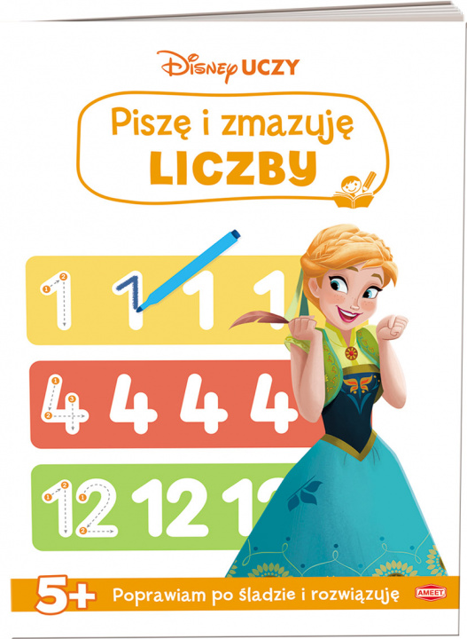 Книга Disney uczy Kraina lodu Piszę i zmazuję liczby US-9301 Opracowania Zbiorowe