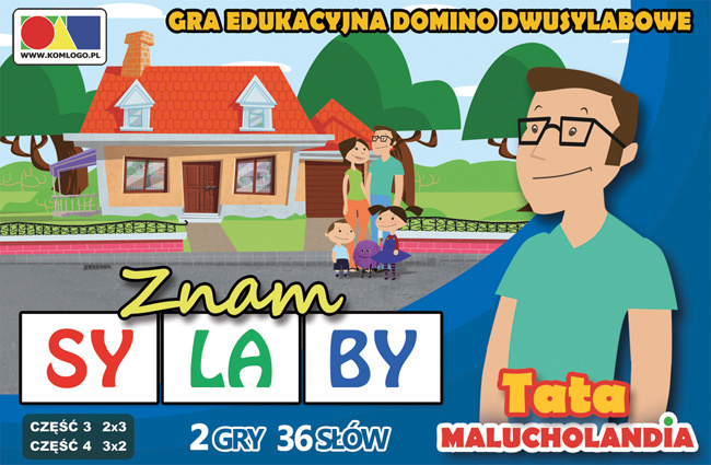 Kniha Gra domino Znam sylaby Cz.3 i 4 - zestaw Tata 