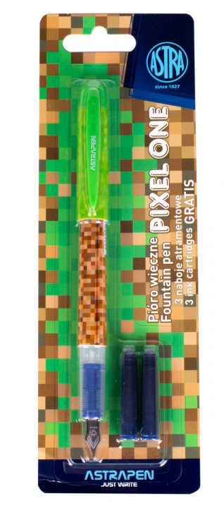 Carte Pióro młodzieżowe Astra Pixel One 1 sztuka + 3 naboje blister mix 
