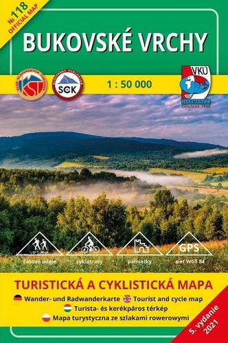 Tlačovina TM 118 Bukovské vrchy 1: 50 000 