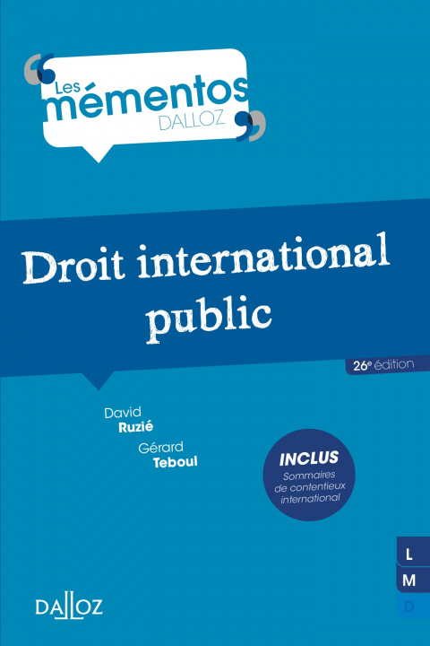 Kniha Droit international public. 26e éd. David Ruzié