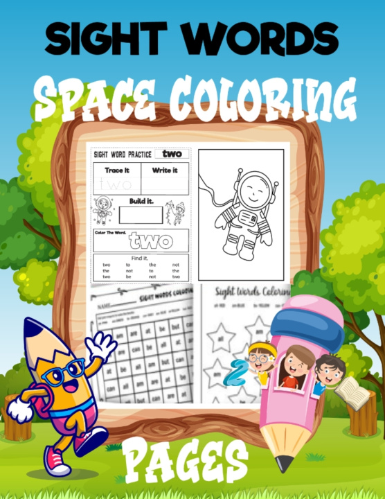 Carte Sight Word & Space Coloring Pages Adam Edition