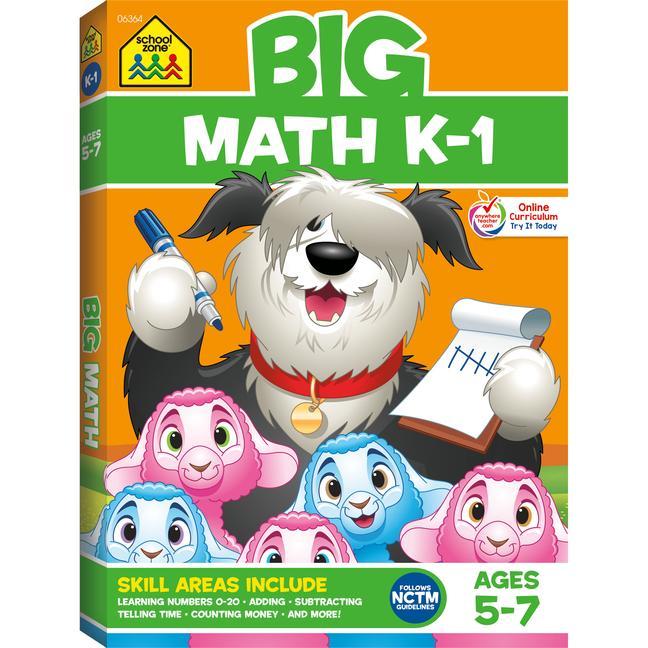 Könyv School Zone Big Math K-1 Workbook 