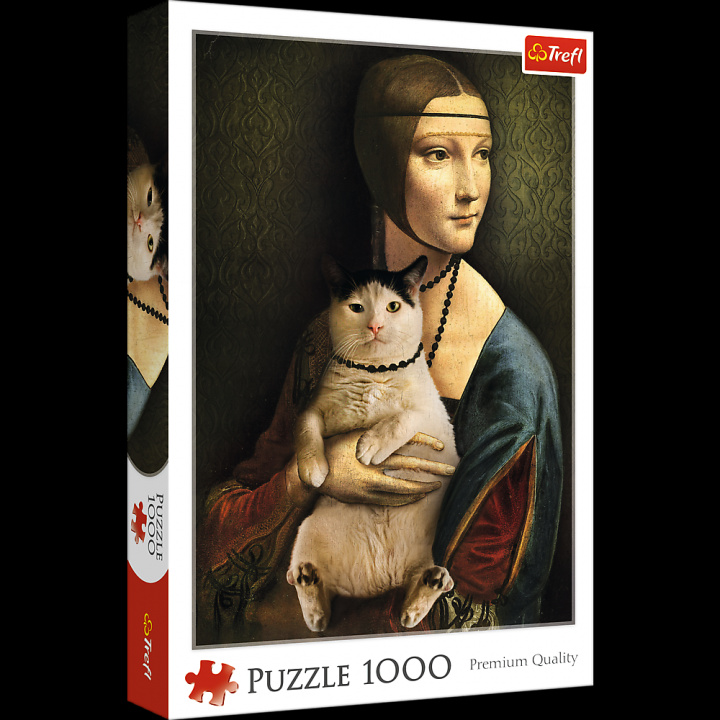 Játék Puzzle 1000 Dama z kotem 10663 