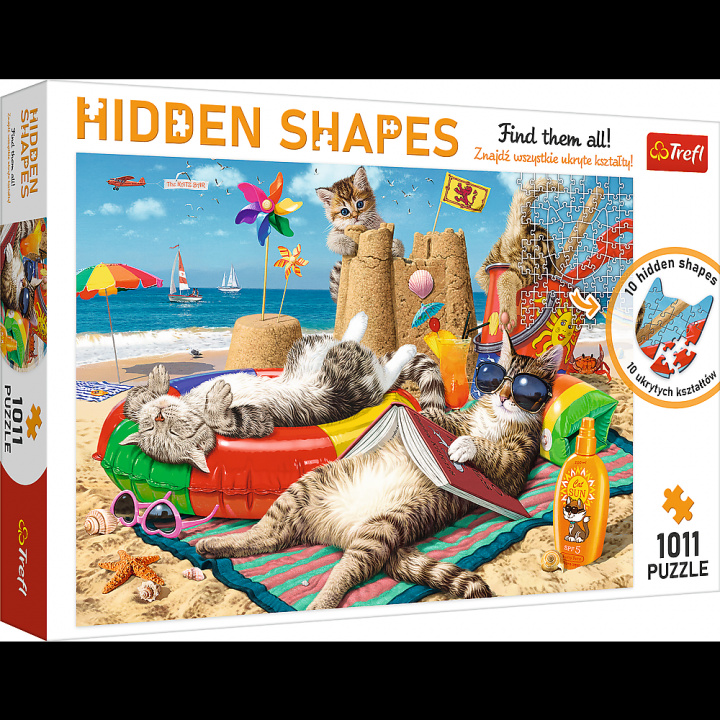 Játék Puzzle Hidden Shapes: Kočičí prázdniny 