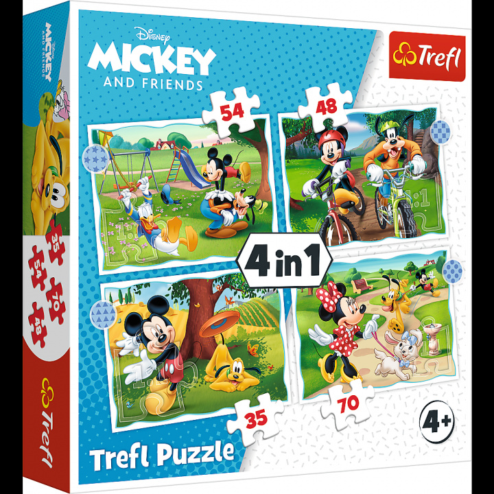 Game/Toy Puzzle Mickey Mouse: Krásný den 4v1 