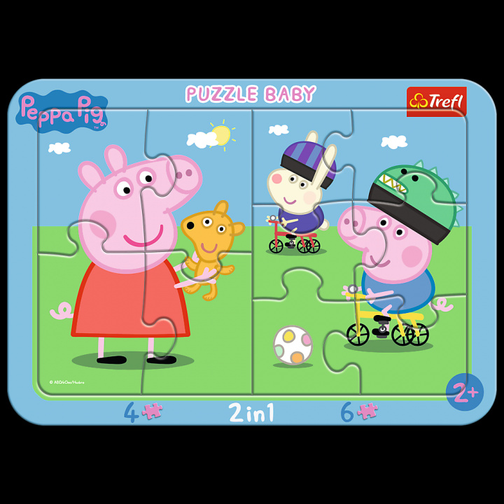 Játék Baby puzzle Šťastné prasátko Peppa 2v1 
