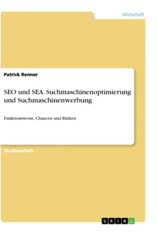 Carte SEO und SEA. Suchmaschinenoptimierung und Suchmaschinenwerbung 