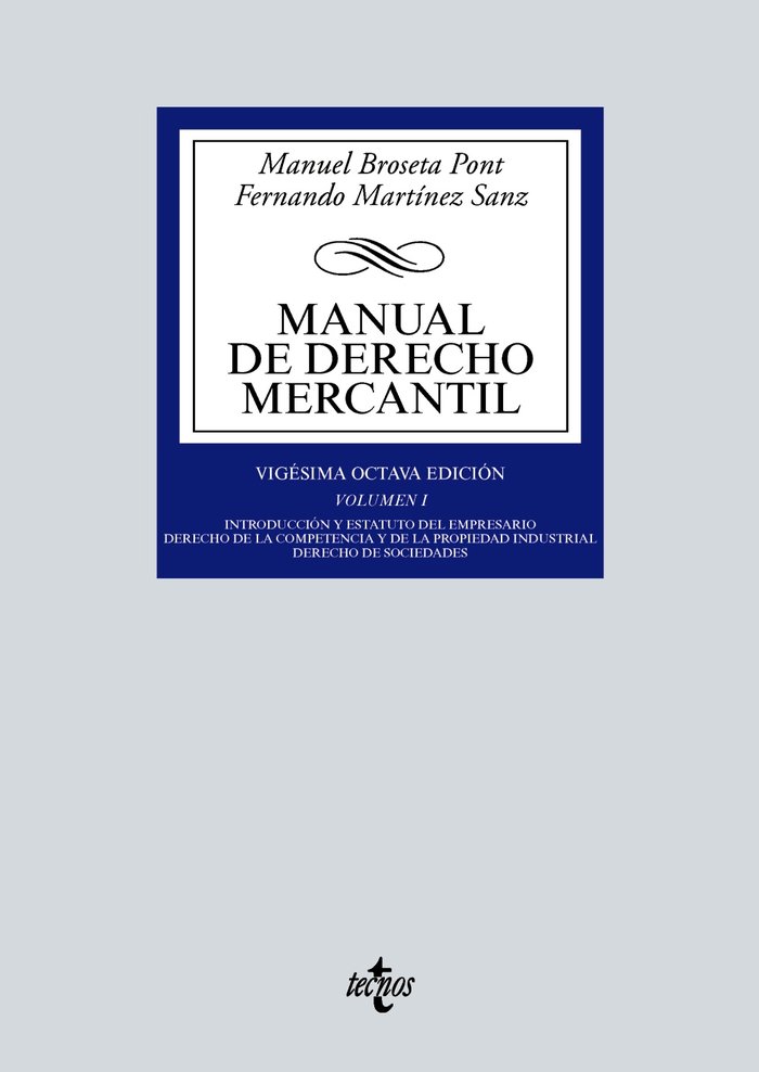 Kniha MANUAL DE DERECHO MERCANTIL BROSETA PONT