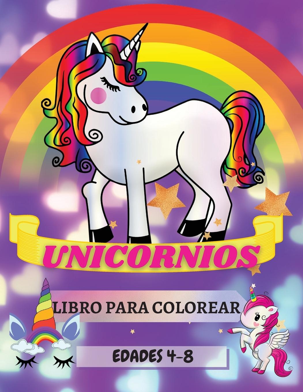 Kniha Unicornios Libro para Colorear Edades 4-8 