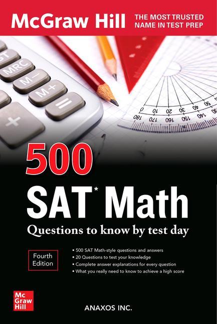 Carte 500 SAT Math Questions to Know by Test Day, Third Edition 