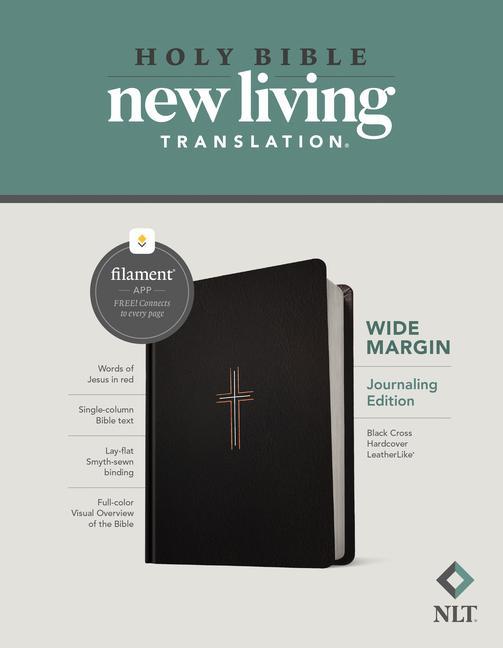 Könyv NLT Wide Margin Bible, Filament Enabled Edition (Red Letter, Hardcover Leatherlike, Black Cross) 