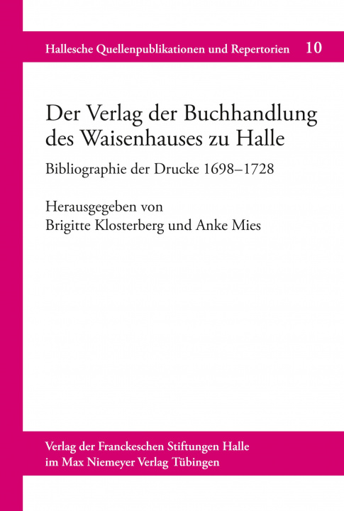 Книга Verlag der Buchhandlung des Waisenhauses zu Halle Anke Mies