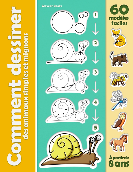 Kniha Comment dessiner des animaux simples et mignons Glavetin Books