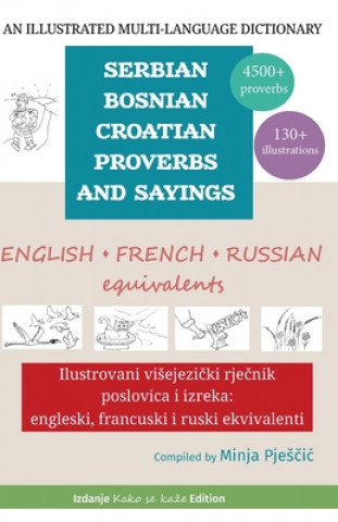 Book Illustrated Multi-Language Dictionary of Serbian-Bosnian-Croatian Proverbs and Sayings Pjescic Minja Pjescic