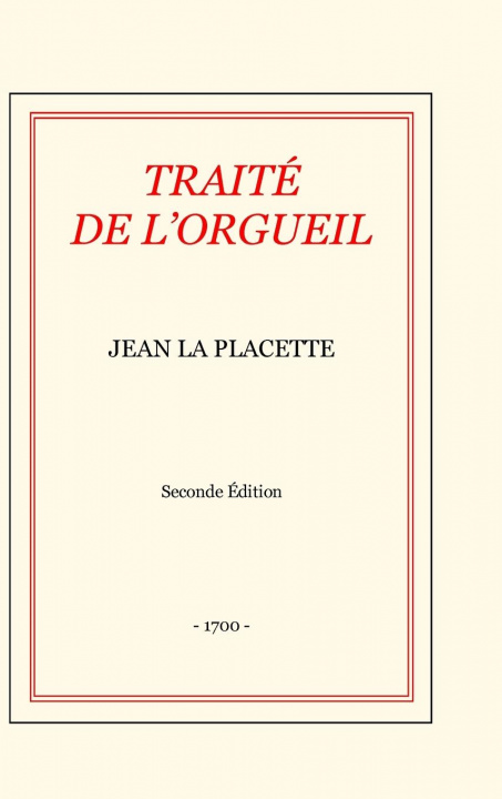 Kniha Traite de l'Orgueil 