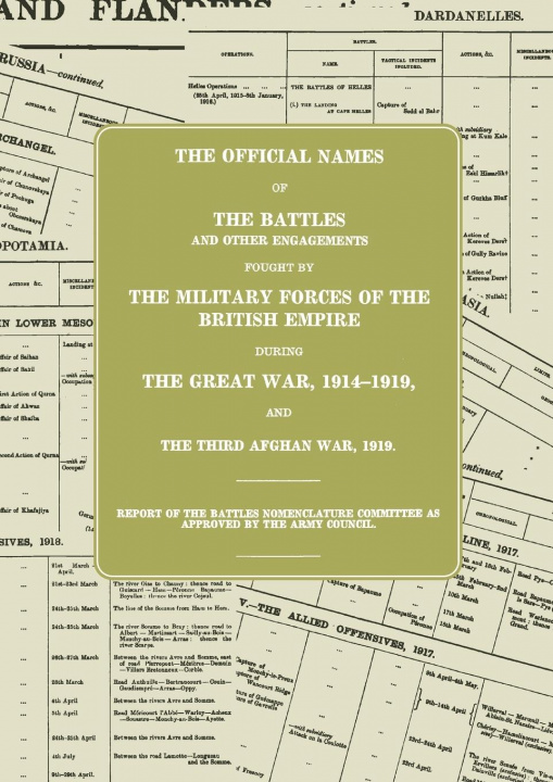 Knjiga Great War Battles Nomenclature Committee