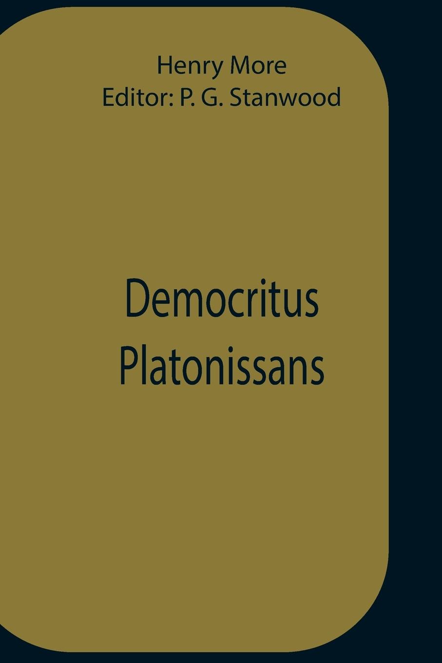 Knjiga Democritus Platonissans P. G. Stanwood
