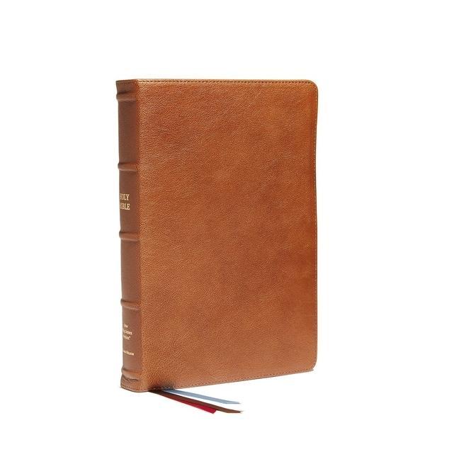 Βιβλίο Nkjv, Reference Bible, Classic Verse-By-Verse, Center-Column, Premium Goatskin Leather, Brown, Premier Collection, Red Letter, Comfort Print: Holy Bib 