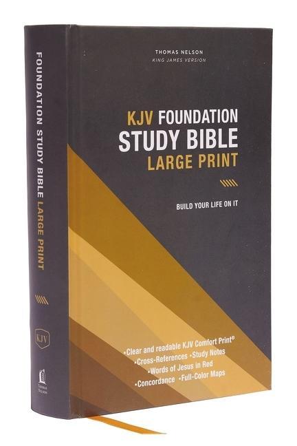 Книга KJV, Foundation Study Bible, Large Print, Hardcover, Red Letter, Comfort Print 