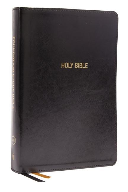 Kniha KJV, Foundation Study Bible, Large Print, Leathersoft, Black, Red Letter, Thumb Indexed, Comfort Print 