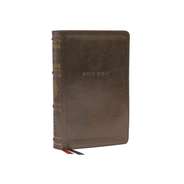 Kniha NKJV, Personal Size Reference Bible, Sovereign Collection, Leathersoft, Brown, Red Letter, Thumb Indexed, Comfort Print 